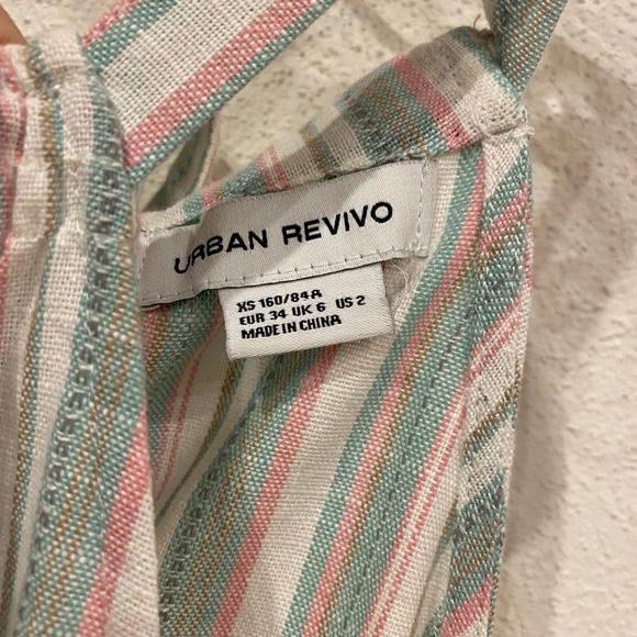 ASOS Urban Revivo Striped MIDI Dress Size XS EUC - Picture 3 of 4